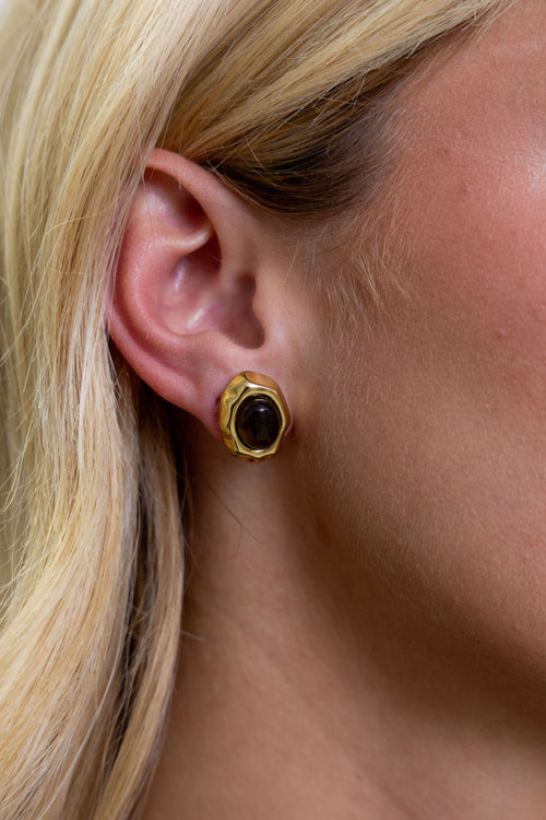 Saylor Tiger Eye Studs