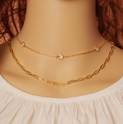 Crystal Long Link Chain by Yard, sku#LS39