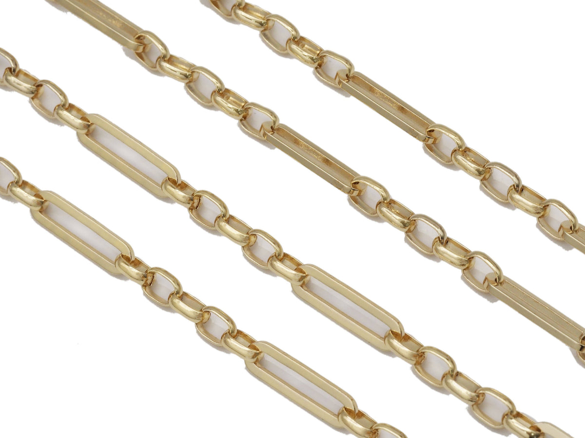 Long Link Mixed Paperclip Chain, sku#LS09
