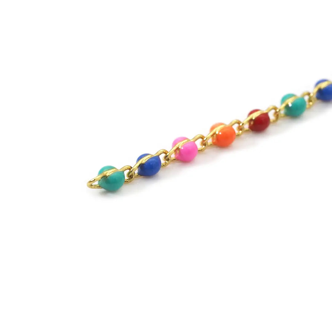 Dainty Colorful Gemstone Chain/Necklace,sku#HX02
