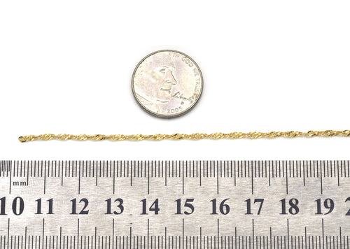 Twisted Dainty Gold chain by yard, sku#LS07