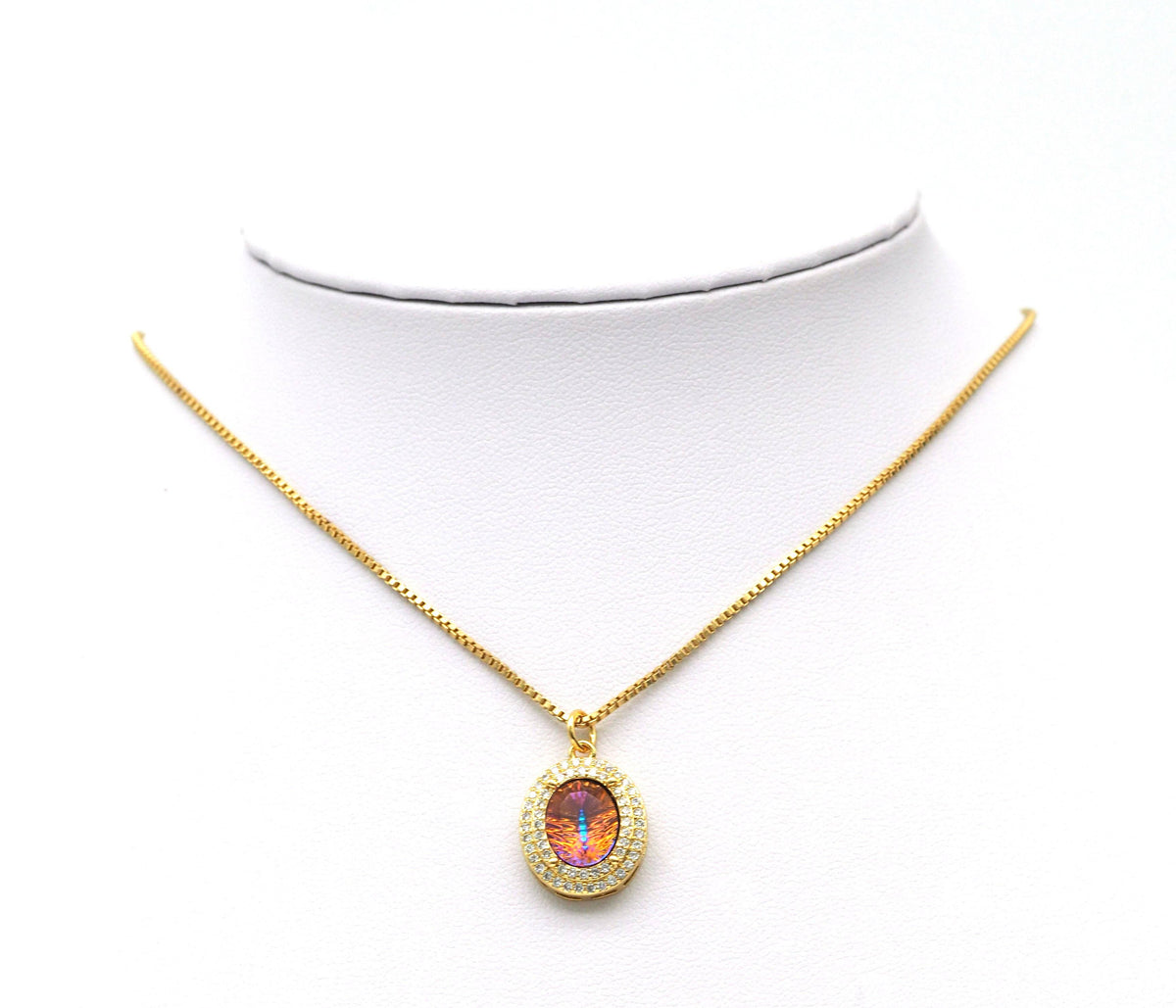 CZ Oval Charm, Sku#Y627
