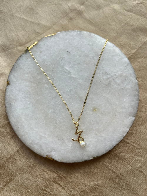 Zodiac Pearl Necklace