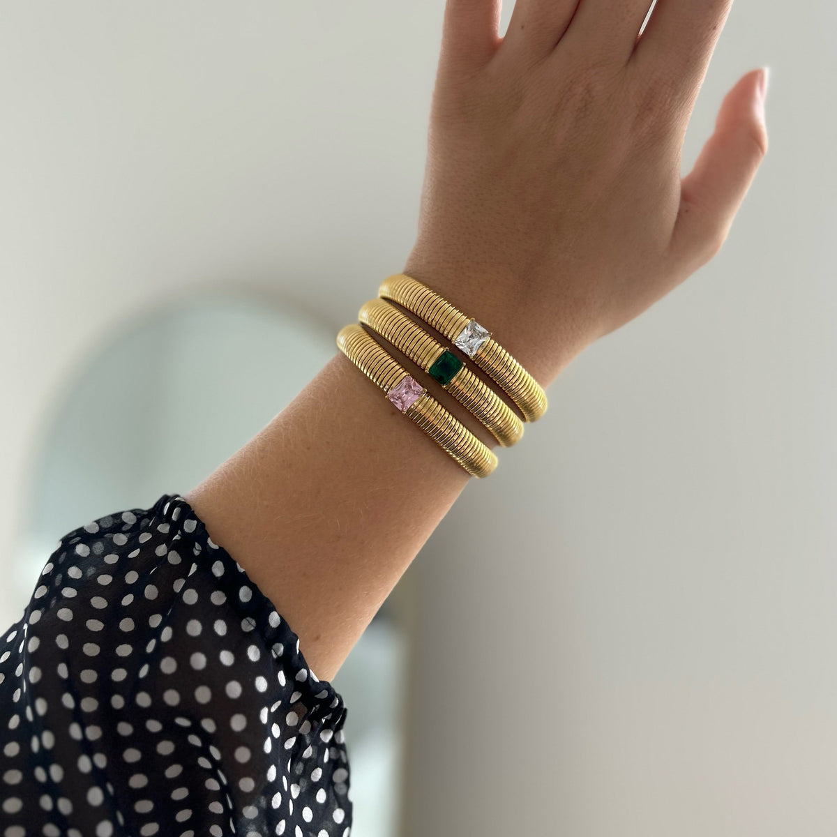 Serenity CZ Gold Bracelet