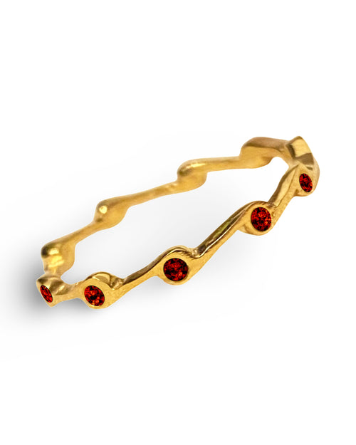 Ruby Birthstone Stacker Ring